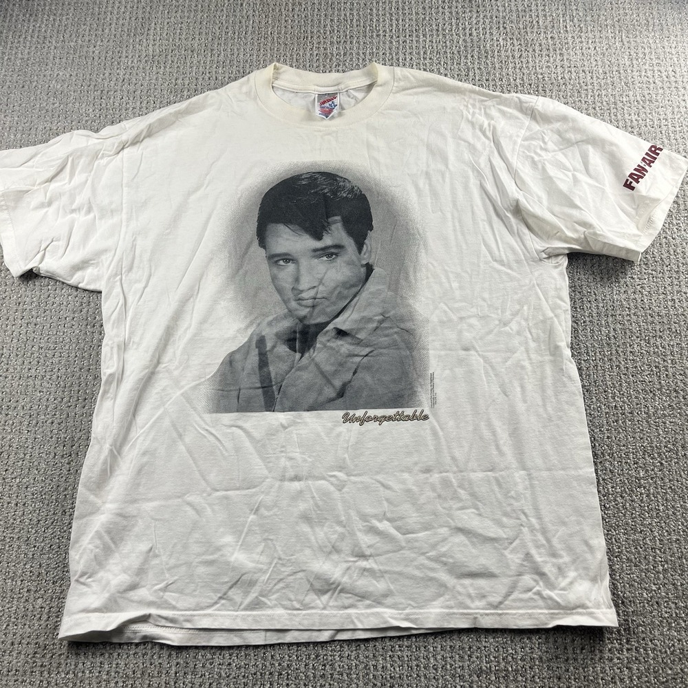 Vintage Elvis Presley Unforgettable T Shirt 111 Gold Platinum XL Jerzees 1995